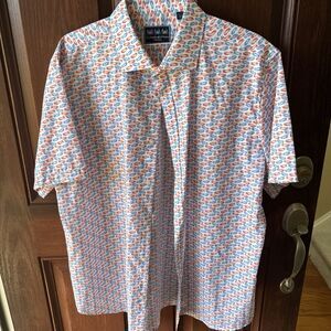 Charleston Threads Mens XL Button-Up Shirt Flip-Flop Shortsleeve